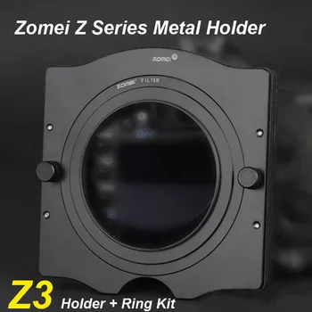 Zomei 100mm Metal-Torvet 3-Slot filterholder Support +67mm/72mm/77mm/82mm Adapter Ring Kit til Cokin Z PRO Lee Hitech Singh-Ray