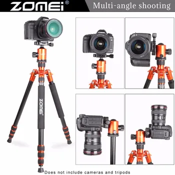 Zomei Z818 Bærbare Professionel Aluminium Rejse Kamera Stativ med quick release plade monopod fleksibelt stativ ben