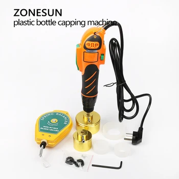 ZONESUN håndholdt tilpropning af, plast flaske loft maskine 10-50 mm cylinderskrue loft maskine, 64 kg/fcm manuel capper