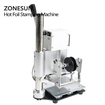 ZONESUN Manuel varmeprægning Maskine læder printer maskine Krølning mærkning tryk på læder prægning maskine