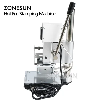 ZONESUN Manuel varmeprægning Maskine læder printer maskine Krølning mærkning tryk på læder prægning maskine