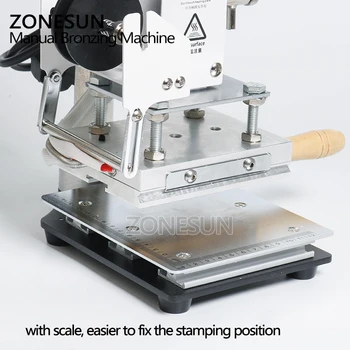 ZONESUN ZS-100 Nye Prægning Manuel Læder, Papir, Træ-Maskine Med mål Linje Breve varmeprægning Maskine