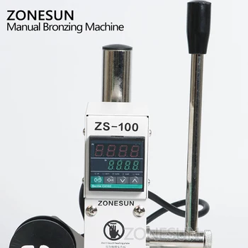 ZONESUN ZS-100 Nye Prægning Manuel Læder, Papir, Træ-Maskine Med mål Linje Breve varmeprægning Maskine