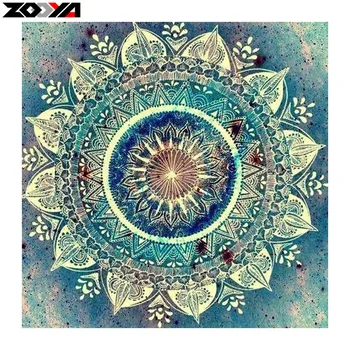 ZOOYA Fuld Square bor 5D DIY Diamant Broderi blå Bodhi blomst Diamant Maleri Cross Stitch Rhinestone dekoration, Mosaik