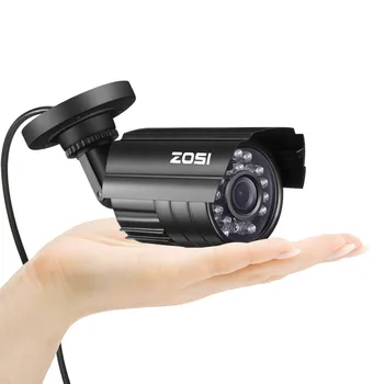 ZOSI 1/3 Farve CMOS 800TVL Bullet-Mini CCTV Kamera HD Offentlig Sort 24 IR Leds Dag/Nat Sikkerhed Home Video Overvågning Kamera
