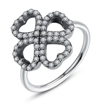 Ægte 925 Sterling Sølv Sarte Følelser Bue Finger Ringe Oprindelige Luksus Ring Fine Smykker SDP7189