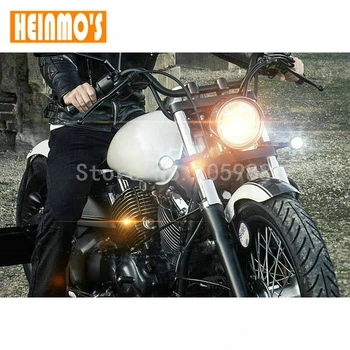Ægte Motorcykel LED Forlygte H4 hi-lo Pære HS1 COB Hoved lampe 20W*2 2000LM*2 DC12V 6500K Hvid Knallert Motorcykel vandtæt