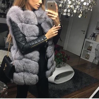 Ægte Ræv Pels vest,Luksus Kvinder Naturlige pels Vest,Veste russiske Vinter Mode,Ægte Pels Vest Top Kvalitet Real Fox Fur