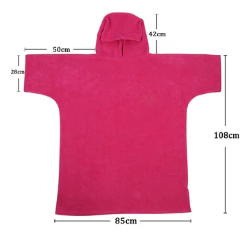 Ændring Robe Surf Poncho Håndklæde Med Hætte, der Opholder sig Varmt Blødt Vand absorption For Voksne Mand Og Kvinder Vs fitnesscenter Badeværelse