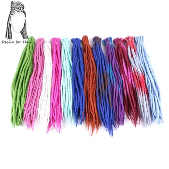 Ønske om hår 1bundle 10strands 90cm-120cm lang Nepal filtet uld, syntetiske dreadlocks fletninger, hår for børn og voksne
